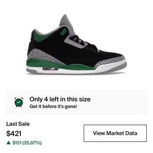 Jordan 3 Retro Pine Green Sneakers